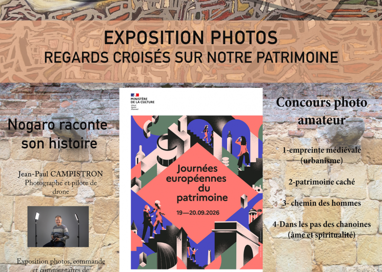 Journées Européennes du Patrimoine et Exposition « Regards croisés sur notre patrimoine »_Nogaro