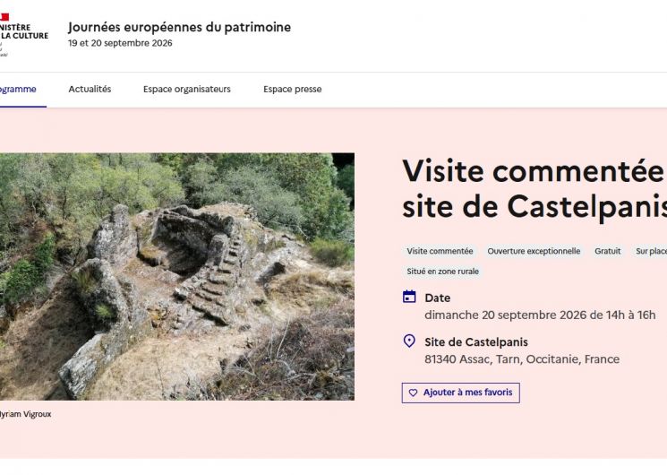 Journées Européennes du Patrimoine - Site de Castelpanis_Assac