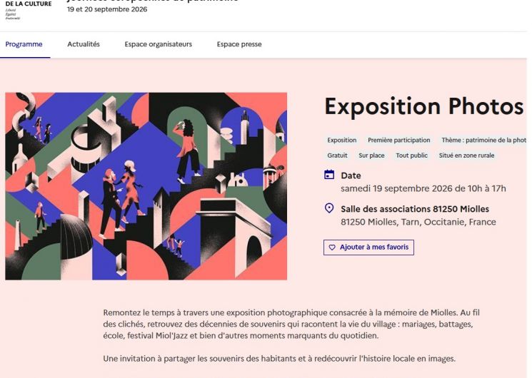 Journées Européennes du Patrimoine - Exposition photo_Miolles