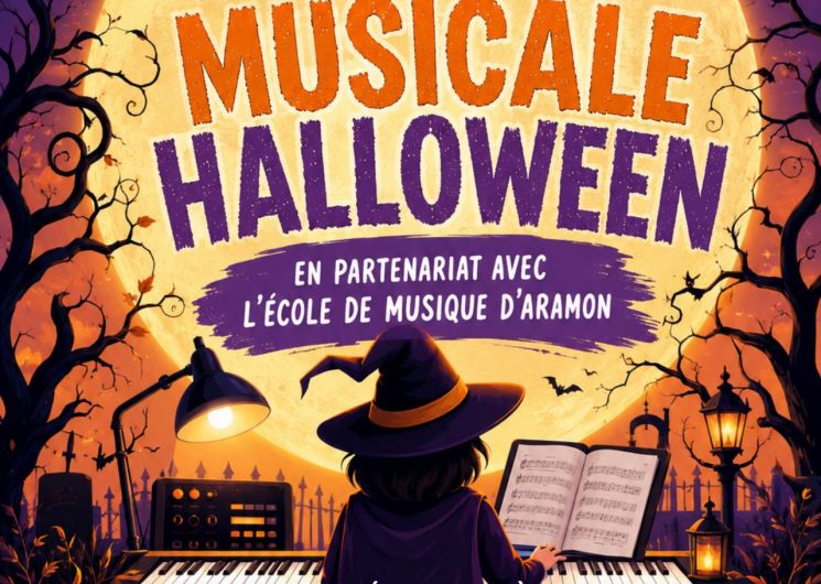 Affiche lecture musicale Halloween