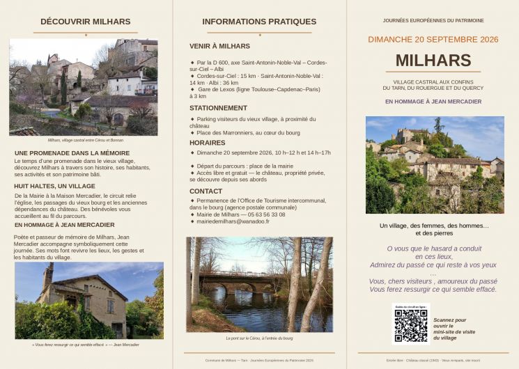 Journées Européennes du Patrimoine - Milhars_Milhars