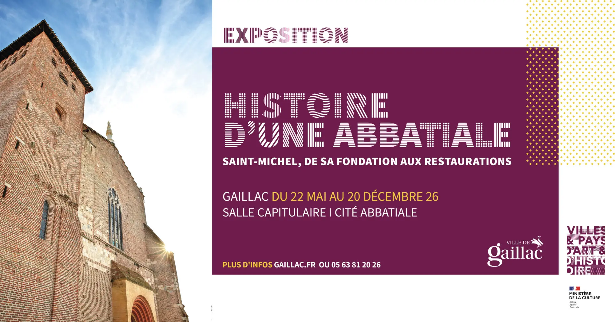 Exposition : Histoire d’une abbatiale Saint-Michel, de sa fondation aux restaurations_Gaillac