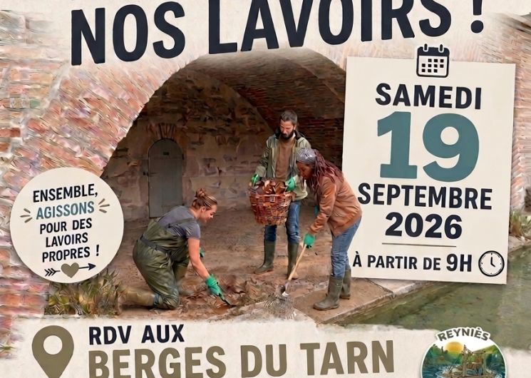 Journées du patrimoine : mobilisons-nous pour nettoyer les lavoirs de Reyniès !_Reyniès