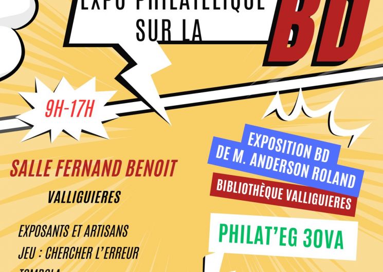 Exposition Philatélique sur la BD_Valliguières