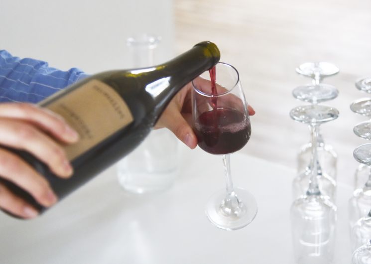Visite dégustation, un verre à la main_Lectoure
