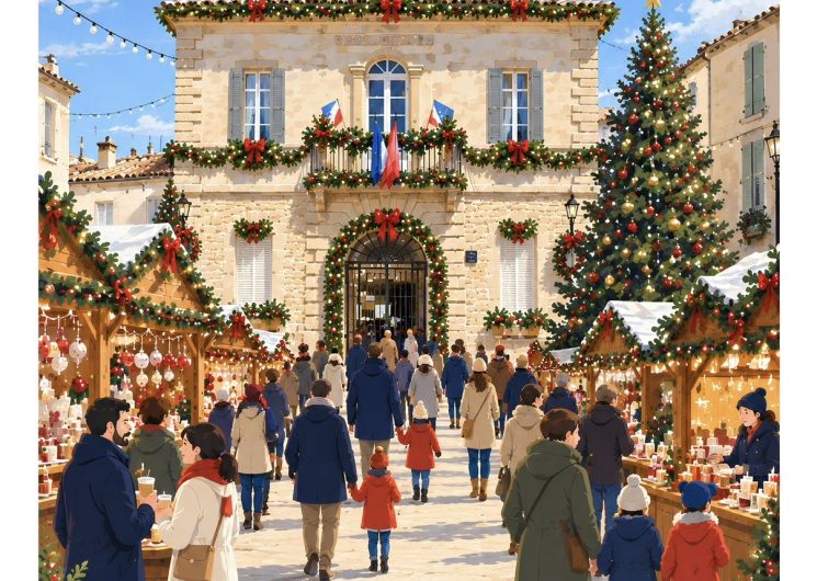 Affiche marché de Noël - Générac (Gard - 30)