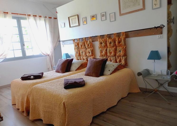 chambre d'Albert et Blanche lits simples