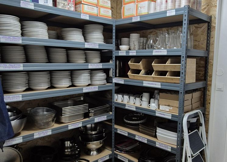 vaisselle espace réception