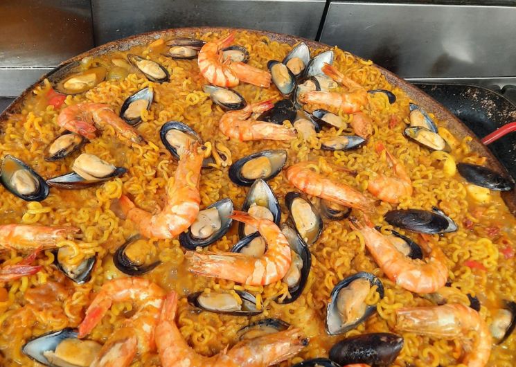 Paella - Café du Pont à Gallician