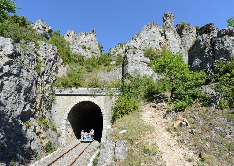 Sur les Rails du Larzac: train touristique et vélorail