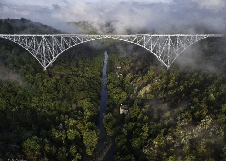 Viaduc du Viaur vu du ciel