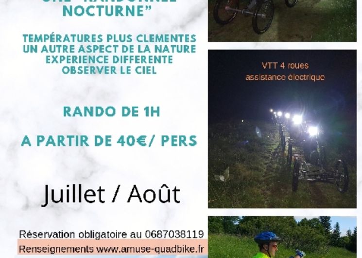 Randonnée nocturne en VTT 4 roues (Quadbike)