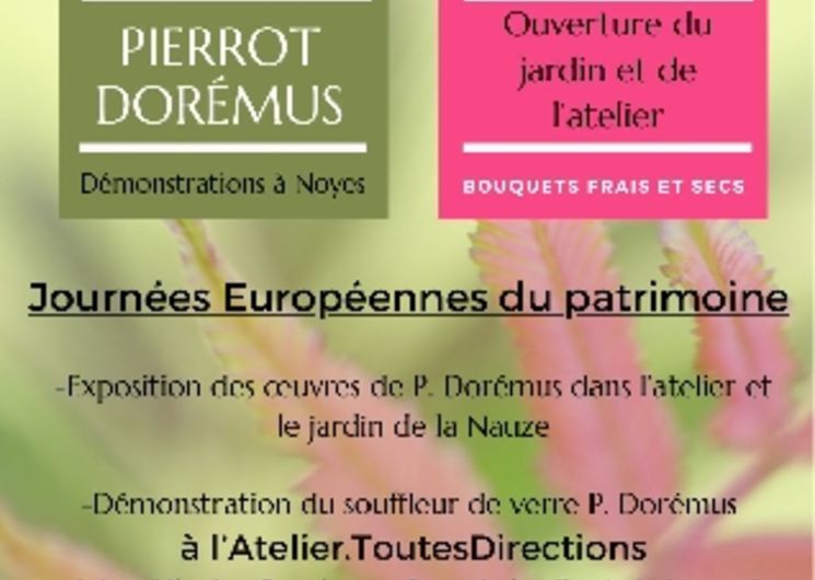 JEP 2024 - Ouverture du jardin et de l'atelier et exposition du verrier Pierrot Dorémus