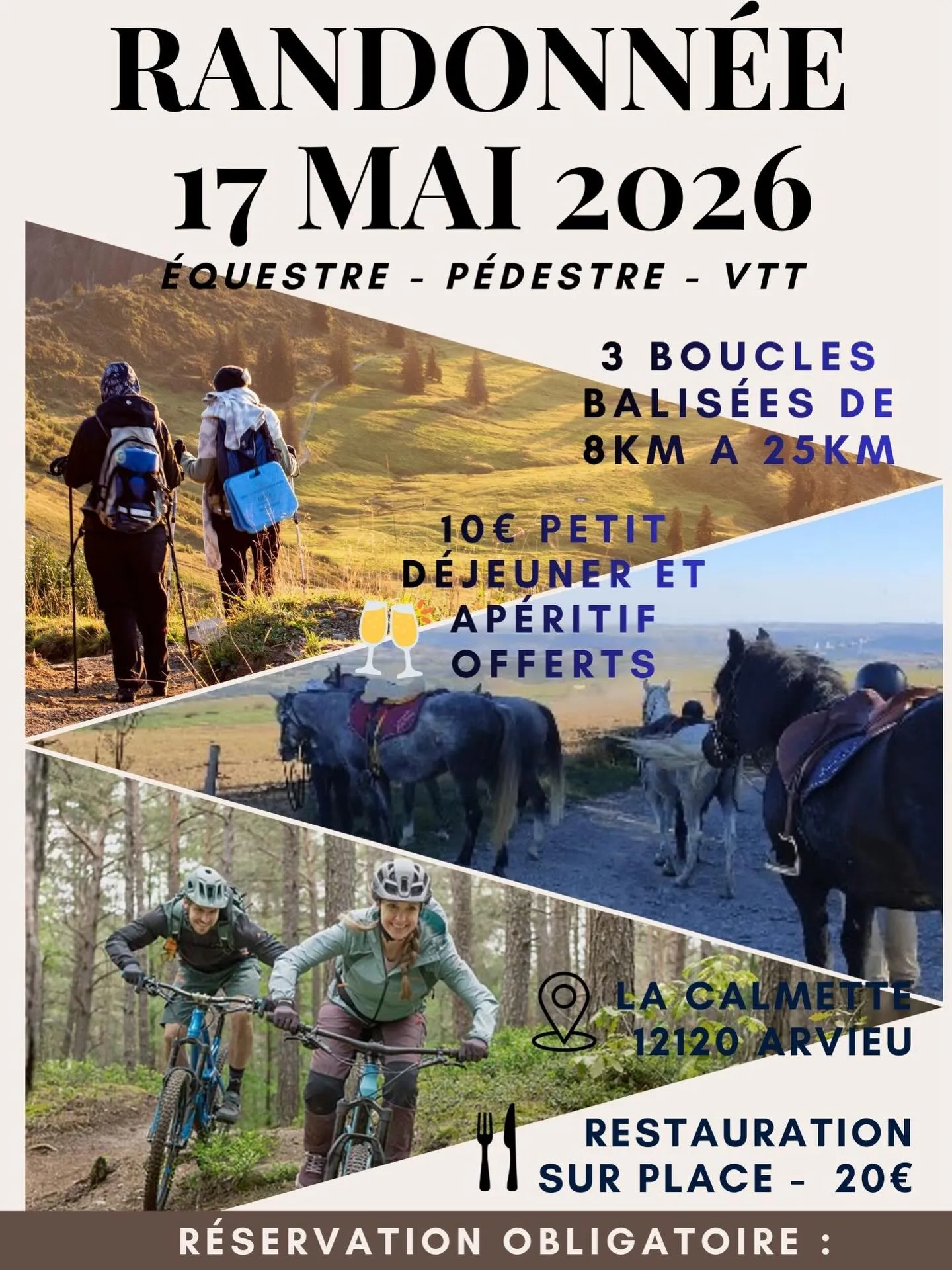 Randonnée équestre, pédestre et VTT 