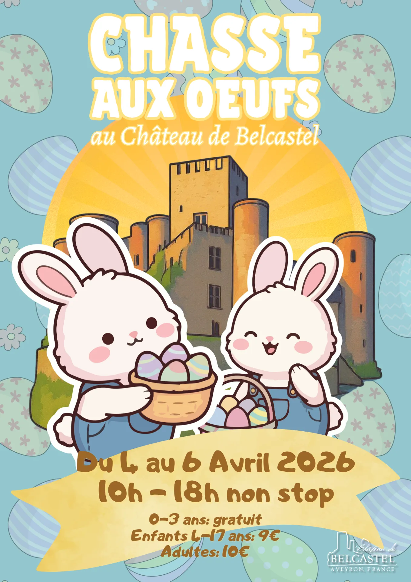 Chasse aux œufs au château de Belcastel 