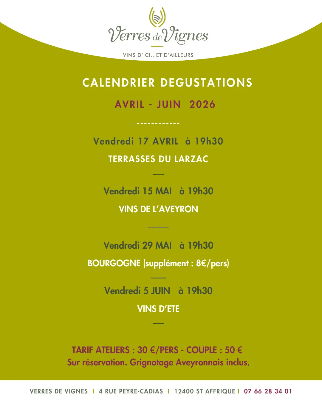 Dégustations de vins : Les Vins de L'Aveyron 