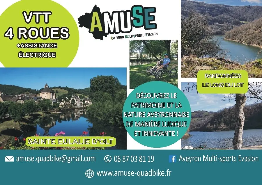 Randonnée en VTT 4 roues (Quadbike) à Ste Eulalie d'Olt 