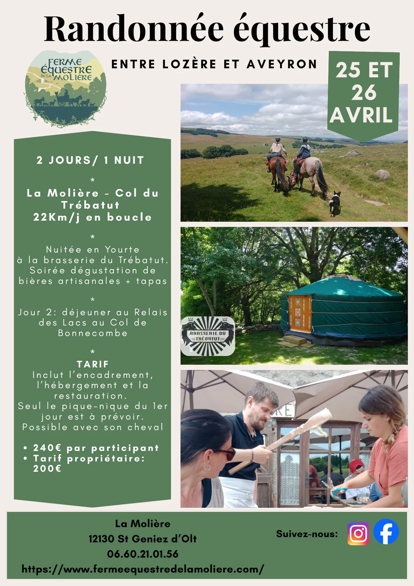 Randonnée équestre sur 2 jours 