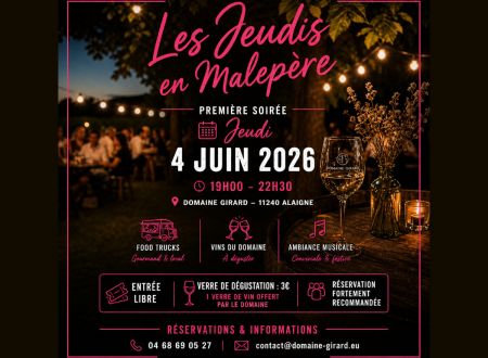 LES JEUDIS EN MALEPÈRE 2026 - DOMAINE GIRARD 