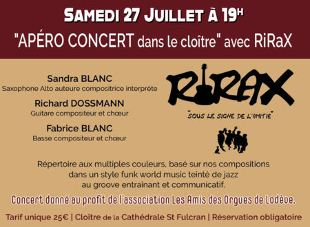 APERO CONCERT DANS LE CLOITRE AVEC RIRAX 