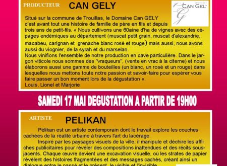 SOIREE PAS- DOMAINE CAN GELY ET L'ARTISTE PELIKAN 