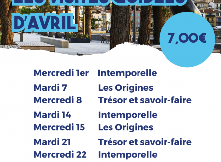 VISITES GUIDÉES D'AVRIL 