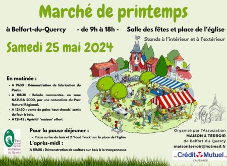 Marché de printemps à Belfort-du-Quercy 