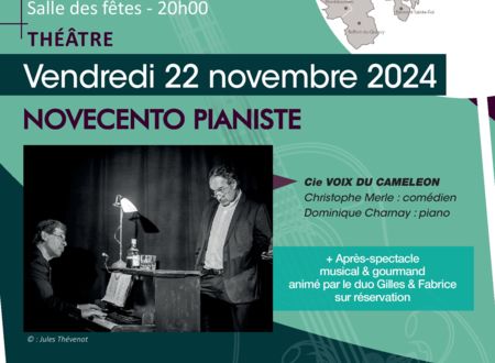 Saison culturelle Lalbenque-Limogne : Novecento pianiste, d’après le roman d’Alessandro Baricco 