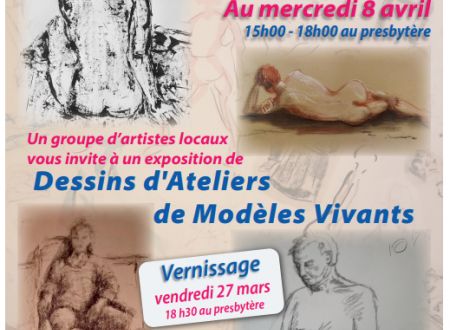 Exposition de dessins d'ateliers de modèles vivants 