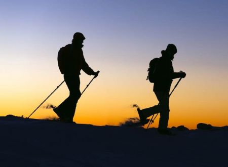 Balade nocturne en raquette à neige 