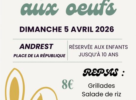 Chasse aux oeufs et repas 