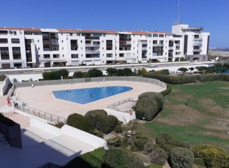 CAP D'AGDE APPARTEMENT 3 PIÈCES TRÈS BELLE VUE MER, 6 PERS. 