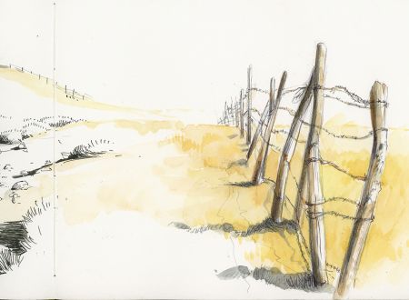 Dessin randonnée et détente en Aubrac 