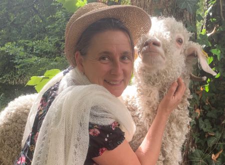 Visite d'un élevage de chèvres Angora 