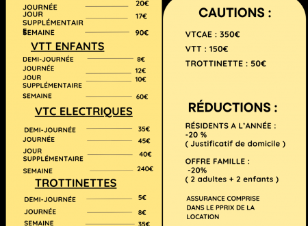 Location de VTT et VTCAE 