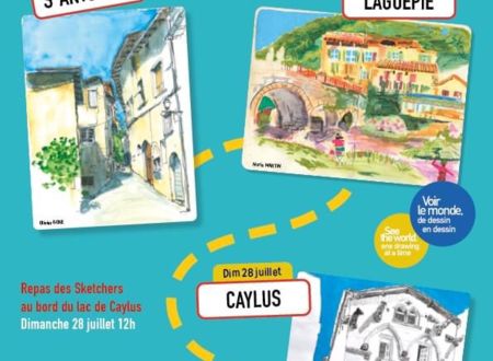 5ème Edition des Journées du Croquis Urbain (Urban Sketchers) - à Caylus, Laguépie et St Antonin 