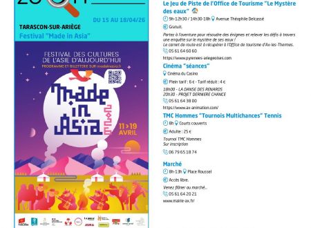 Programme des animations et des activités des Pyrénées Ariégeoises 