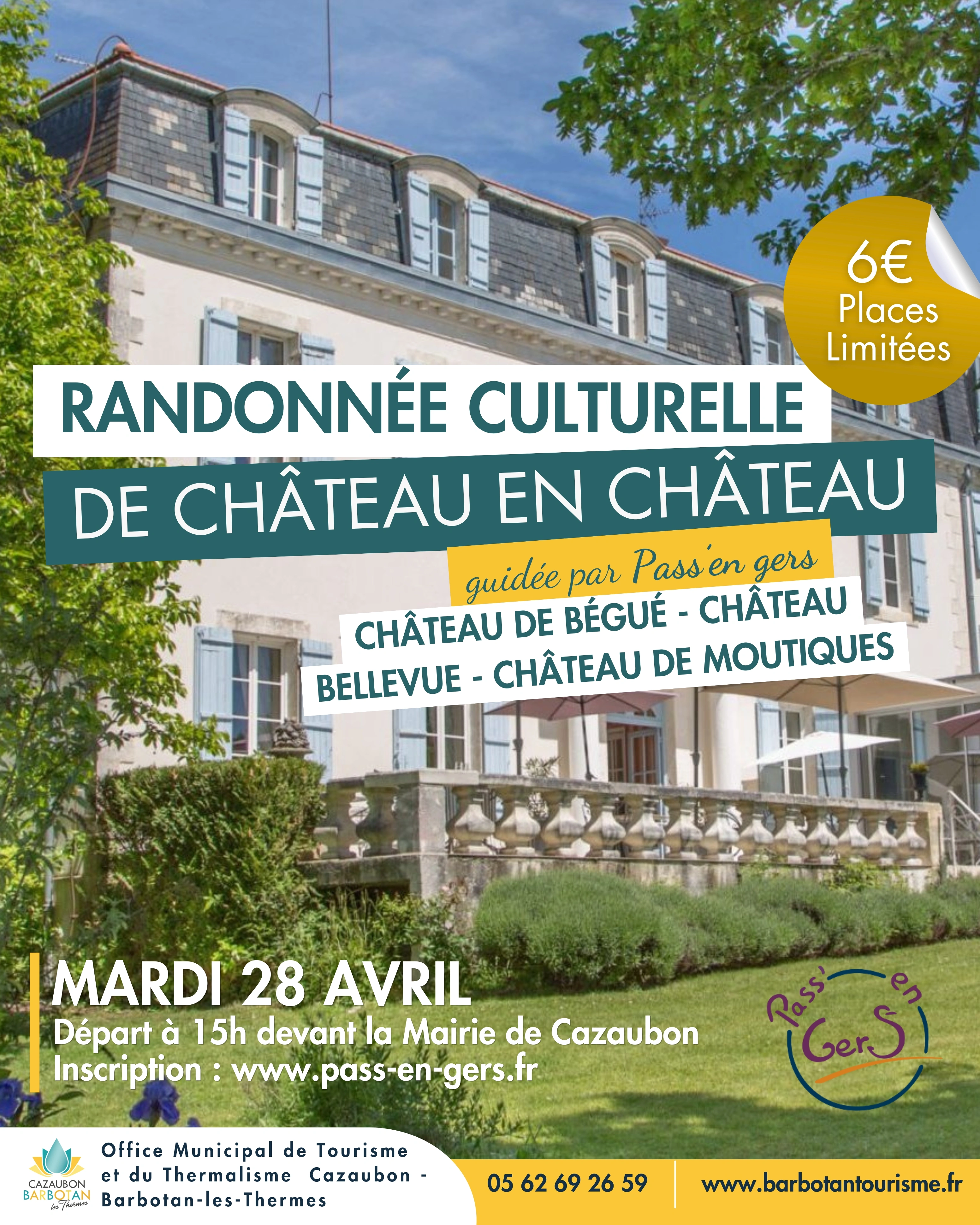 Randonnées guidées Pass en Gers à Cazaubon Barbotan-les-Thermes 