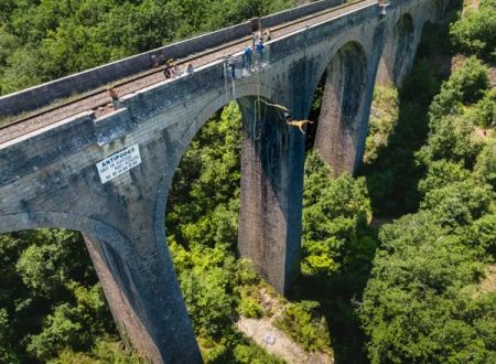 Saut à l'élastique du viaduc de Ste-Eulalie de Cernon 