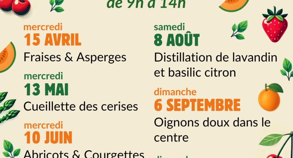 Les rendez-vous du Jardin d'Alix saison 2026