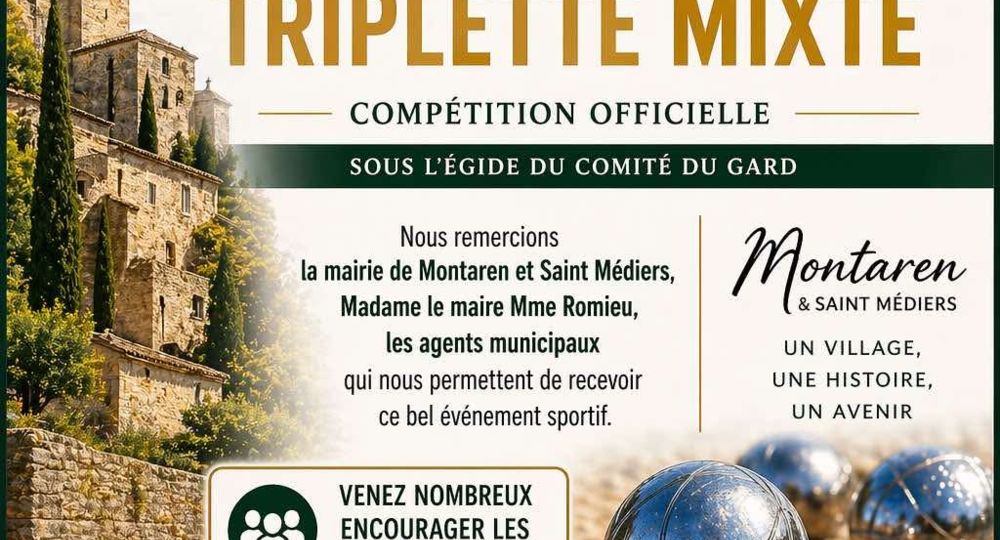 Affiche du concours de triplette mixte