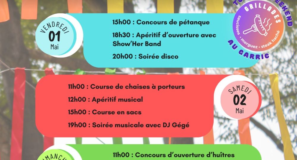 Le programme de la fête du Garric