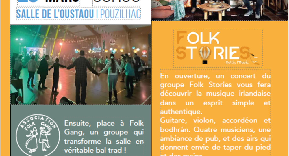 Concert et bal trad St Patrick_Pouzilhac