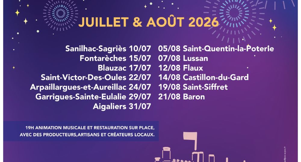 Marché nocturne à Saint-Victor-des-Oules_Sanilhac-Sagriès