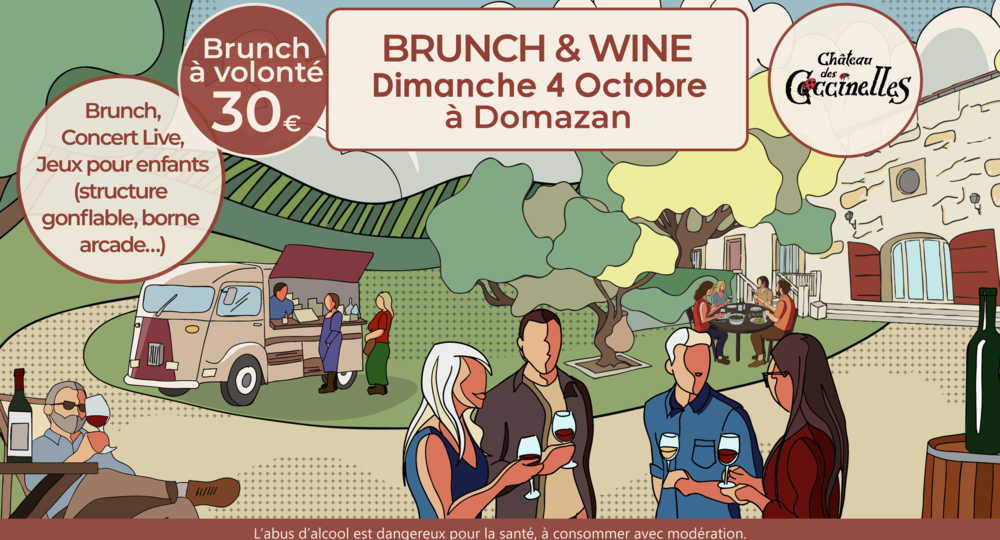 Brunch & Wine de fin des vendanges, Château des Coccinelles, Domazan