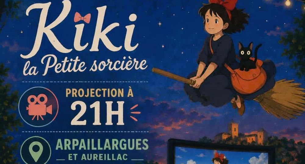 Cinéma plein air - Kiki la petite sorcière_Arpaillargues-et-Aureillac