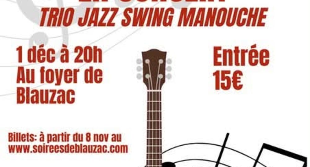 Concert - La Veille au Soir - Trio Jazz Swing Manouche_Blauzac