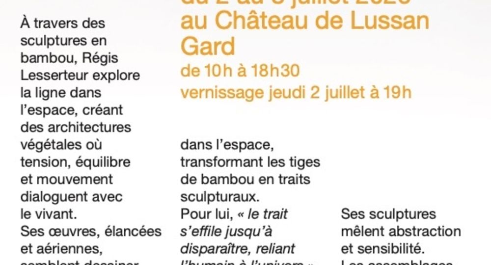 Exposition sculptures - Regarder l'univers respirer - Régis Lesserteur_Lussan