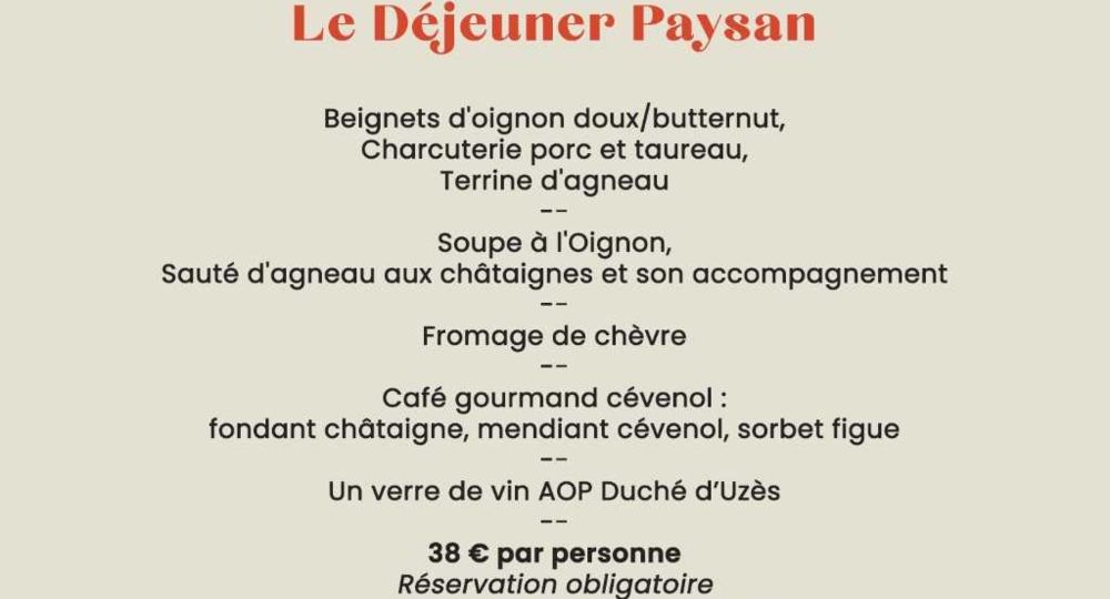 Déjeuner Paysan - Saveurs et Savoirs_Uzès
