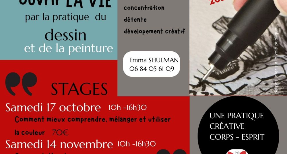 Stage : Ouvrir la vie par la pratique du dessin et de la peinture_Sauve